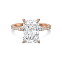 Radiant Pavé Diamond Engagement Ring