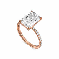 Radiant Pavé Diamond Engagement Ring