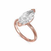 Marquise Solitaire Diamond Engagement Ring