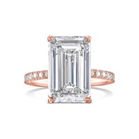 Emerald Pavé With Hidden Halo Diamond Engagement Ring