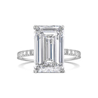 Emerald Pavé With Hidden Halo Diamond Engagement Ring