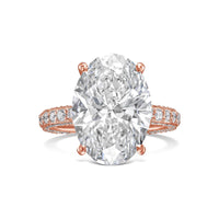 Oval Pavé With Hidden Halo Diamond Engagement Ring