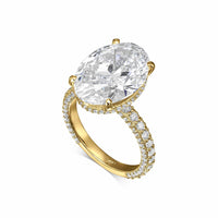 Oval Pavé With Hidden Halo Diamond Engagement Ring