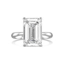 Emerald Solitaire Diamond Engagement Ring