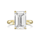 Emerald Solitaire Diamond Engagement Ring