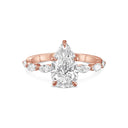 Pear-Shape With Marquise Side Stones Diamond Engagement Ring