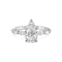 Pear-Shape With Marquise Side Stones Diamond Engagement Ring