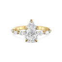 Pear-Shape With Marquise Side Stones Diamond Engagement Ring