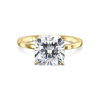 Square Cushion Solitaire Diamond Engagement Ring