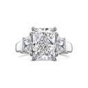 Radiant Cut With Trapezoid Side Stones Diamond Engagement Ring