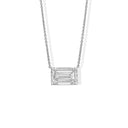 Emerald Cut Diamond Pendant