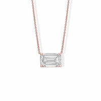 Emerald Cut Diamond Pendant