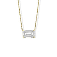 Emerald Cut Diamond Pendant