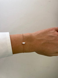 Marquise Solitaire Diamond Bracelet
