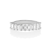 Emerald Cut Diamond 1/2 Eternity Band