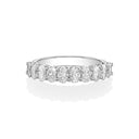 Oval Cut Diamond Half-Eternity Band