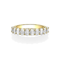 Oval Cut Diamond Half-Eternity Band