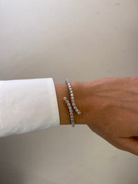 Spiral Diamond Tennis Bracelet
