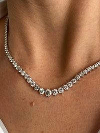 Graduated Diamond Tennis Necklace