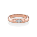 Bezeled Marquise Diamond Band