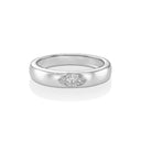 Bezeled Marquise Diamond Band