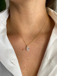 1.54 Carat Pear-Shaped Diamond Pendant in 14K Yellow Gold