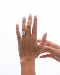 Emerald Solitaire Diamond Engagement Ring