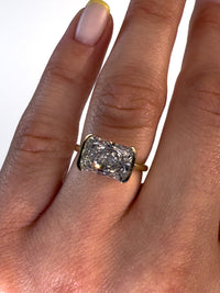 Radiant East-to-West Diamond Engagement Ring