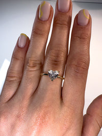 Heart-Shape Solitaire Diamond Engagement Ring