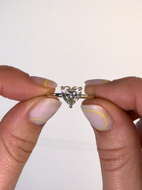 Heart-Shape Solitaire Diamond Engagement Ring