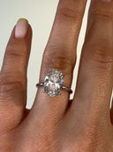 4.00 Carat Oval Solitaire Diamond Engagement Ring