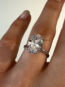 4.00 Carat Oval Solitaire Diamond Engagement Ring