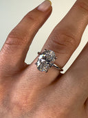 4.00 Carat Oval Solitaire Diamond Engagement Ring