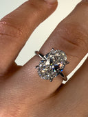 4.00 Carat Oval Solitaire Diamond Engagement Ring