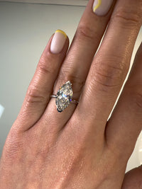 Marquise Solitaire Diamond Engagement Ring