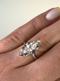Marquise Solitaire Diamond Engagement Ring