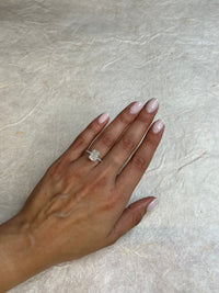 Elongated Cushion Pavé Diamond Engagement Ring