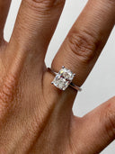 2.00 Carat Elongated Cushion Solitaire Diamond Engagement Ring