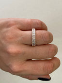 2.10 Carat Radiant Cut Diamond Half-Eternity Band In 14k Rose Gold