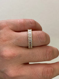 Emerald Cut Diamond 1/2 Eternity Band