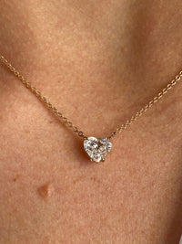 1.73 Carat Heart-Shaped Diamond Pendant in 14K Rose Gold