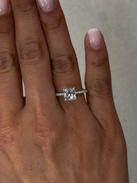 Princess Pavé Diamond Engagement Ring