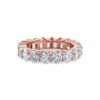 1/2 Emerald Cut & 1/2 Round Brilliant Eternity Ring