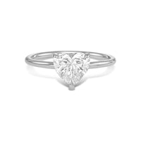 Heart-Shape Solitaire Diamond Engagement Ring