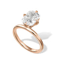 2.50 Carat Elongated Cushion Modern Solitaire Diamond Engagement Ring