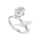 2.50 Carat Elongated Cushion Modern Solitaire Diamond Engagement Ring