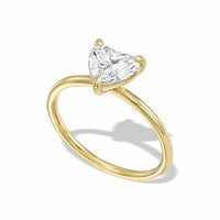 Heart-Shape Solitaire Diamond Engagement Ring