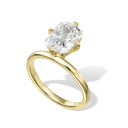 2.50 Carat Elongated Cushion Modern Solitaire Diamond Engagement Ring
