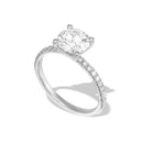 1.40 Carat Round Brilliant Pavé Diamond Engagement Ring