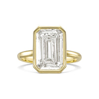 Emerald Bezel Engagement Ring